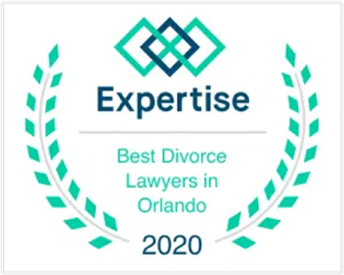 Expertise Best Divorce Lawyers in Orlando 2020 award badge recognizing excellence in family law services.