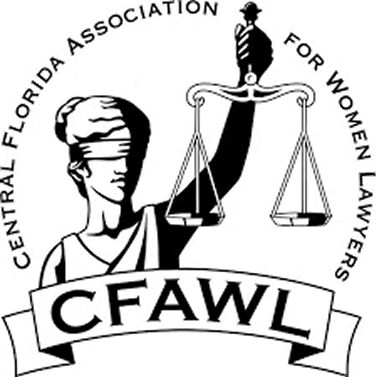 Central Florida Association for Women Lawyers (CFAWL) logo representing professional legal membership and advocacy for women in law.
